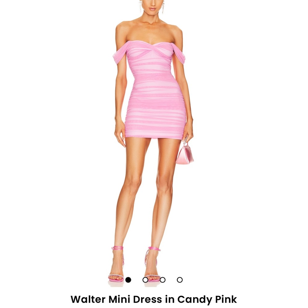 Pink Off-Shoulder Mini Dress